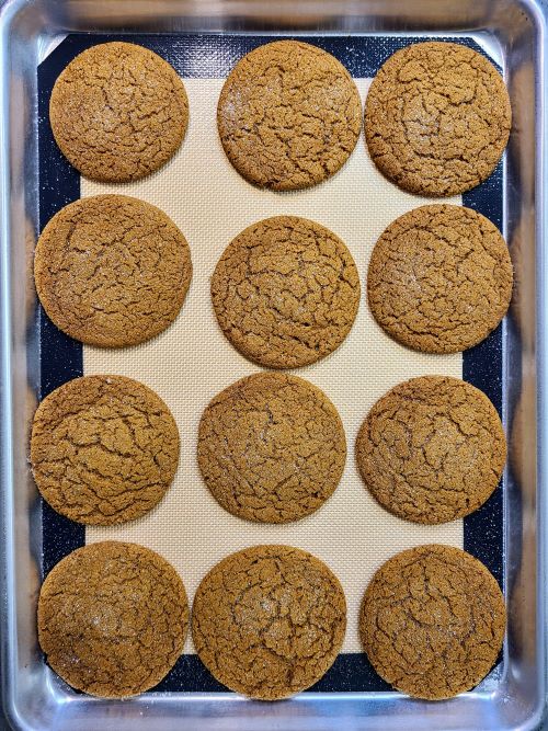 Spiced cookies fresh from the oven