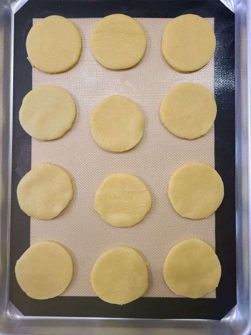 Sugar cookies right before going in the oven