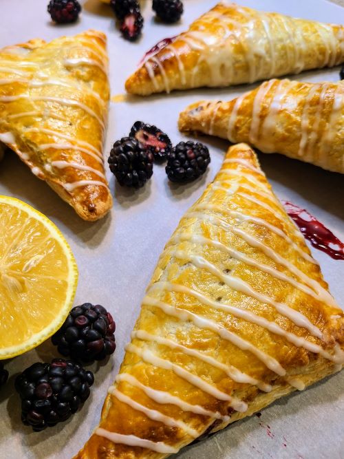 Iced Blackberry turnovers