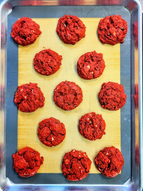 Baked Red Velvet Cookies