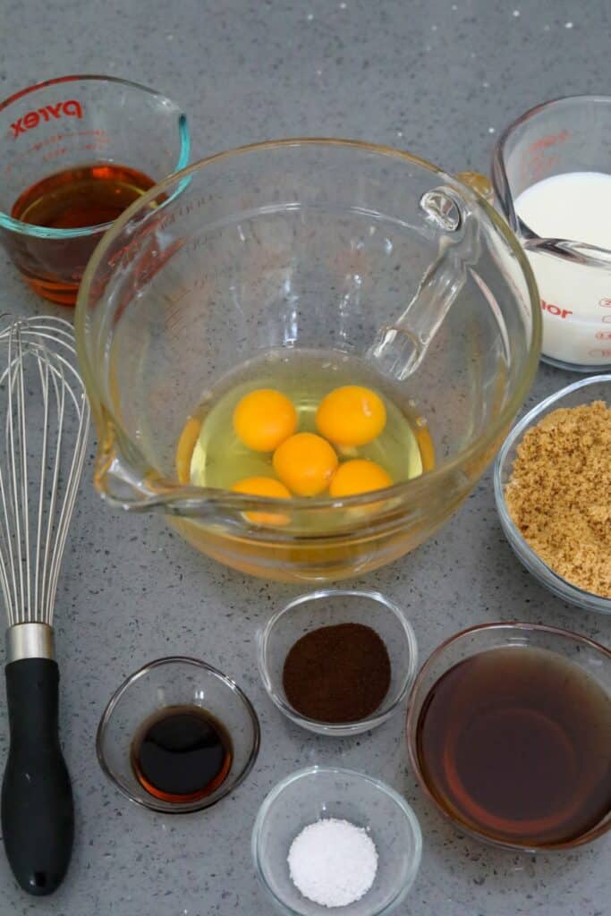Egg mixture ingredients