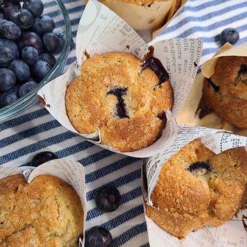 Blueberry muffins ready to eat