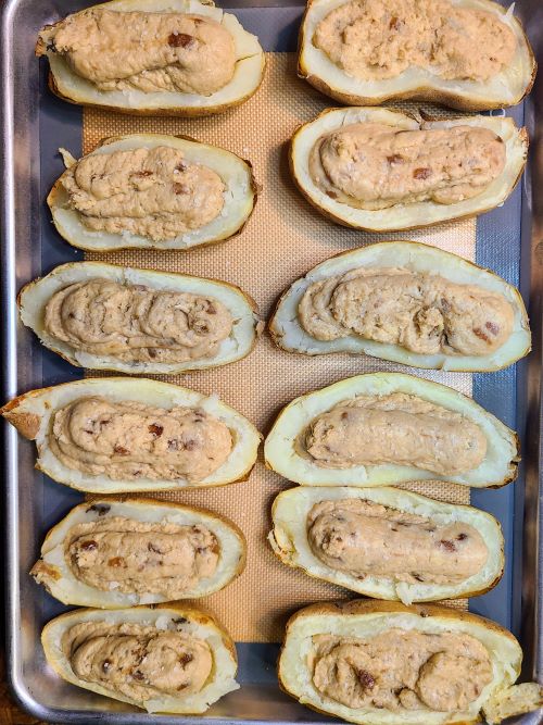 Filled Twice baked potatoes before baking