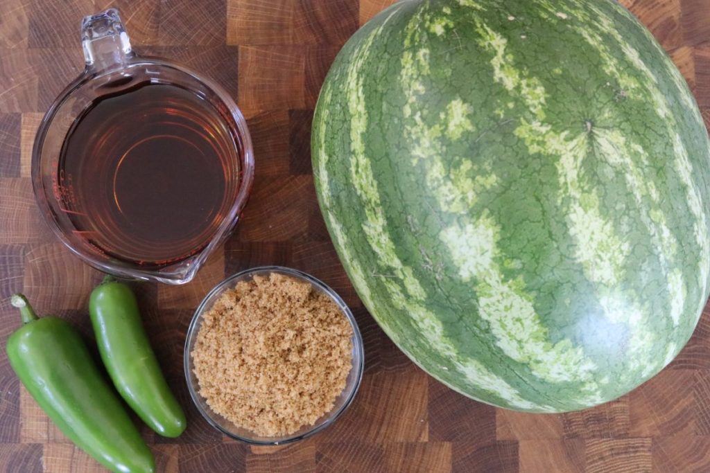 Ingredients for watermelon barbeque sauce