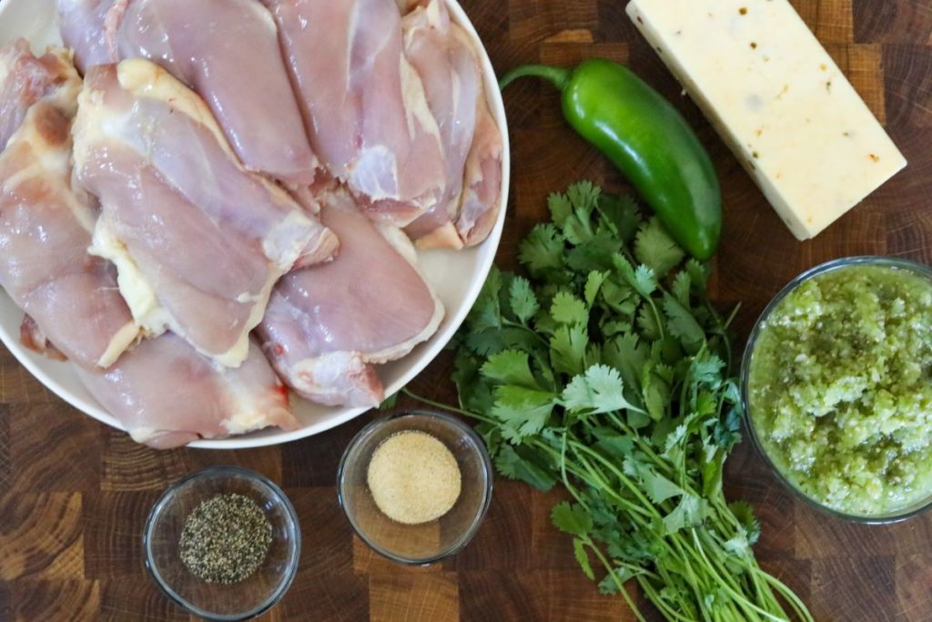 Ingredients for salsa verde chicken
