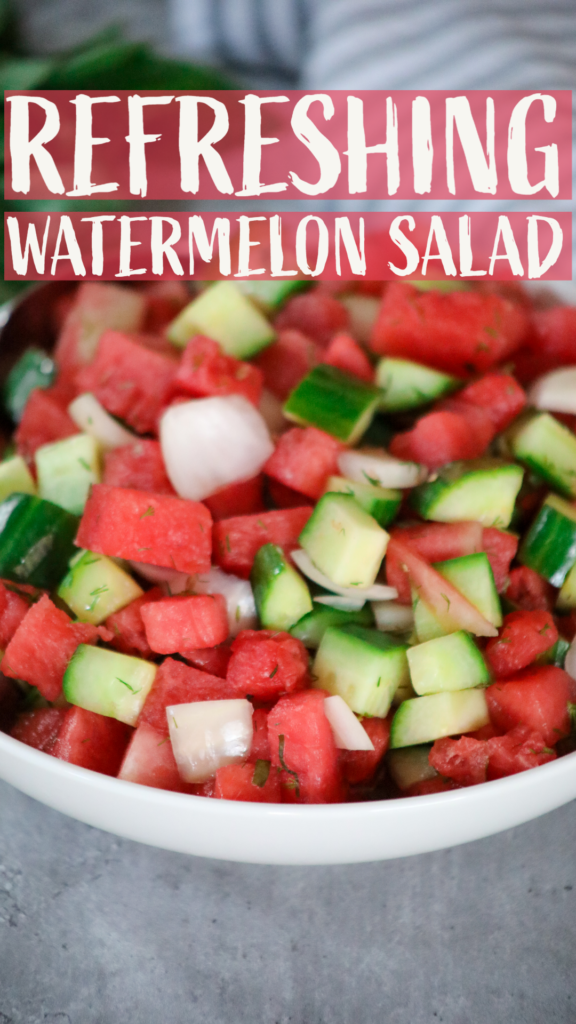 Watermelon salad Pinterest pin