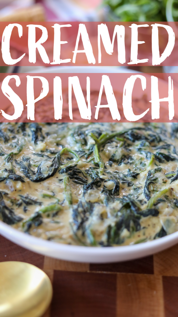 creamed spinach pinterest pin