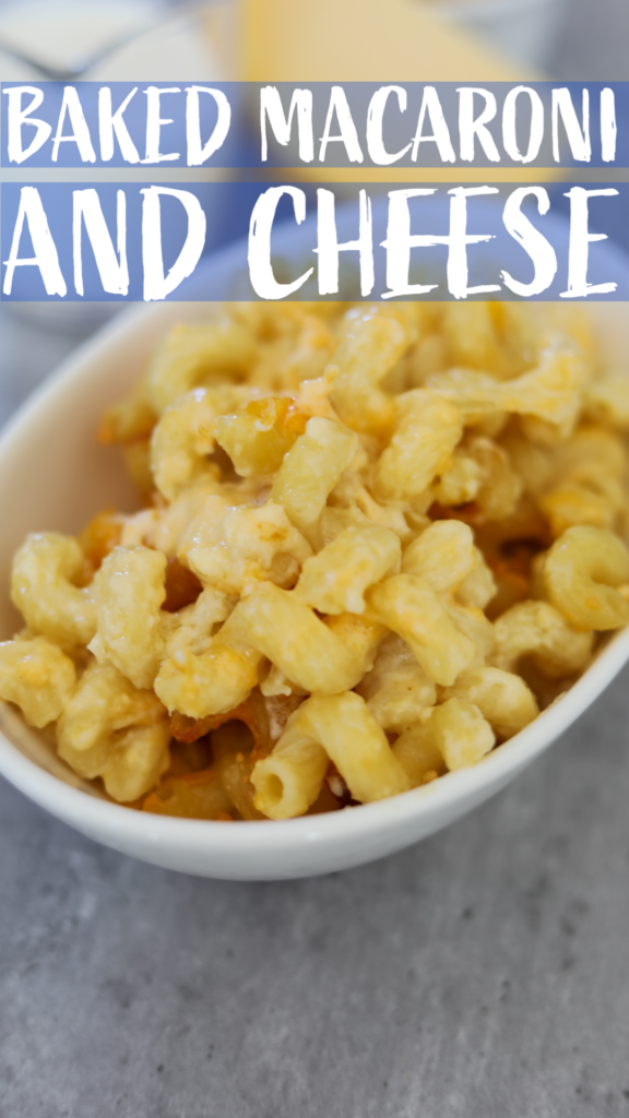 baked macaroni and cheese pinterest pin