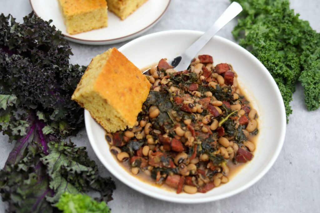 A bowl of Southern black-eyed peas