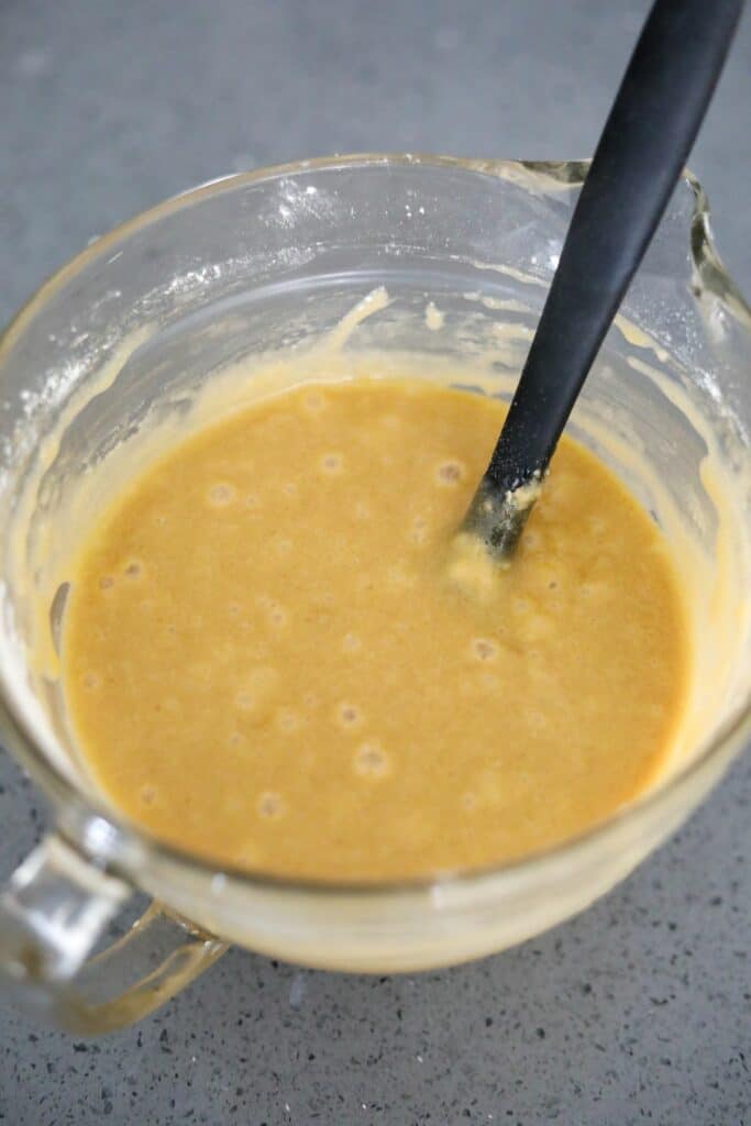 A mixing bown full of batter