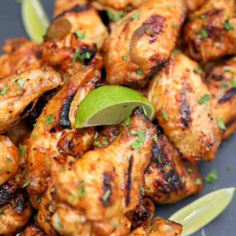 tequila lime chicken wings ready to serve