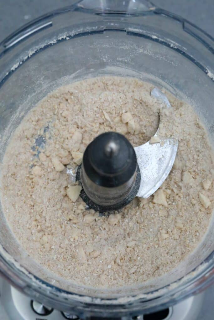 Crisp topping in a food processor
