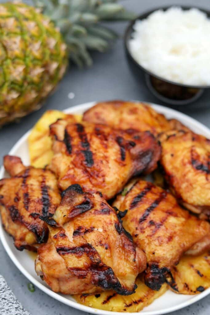 A platter of pineapple chicken