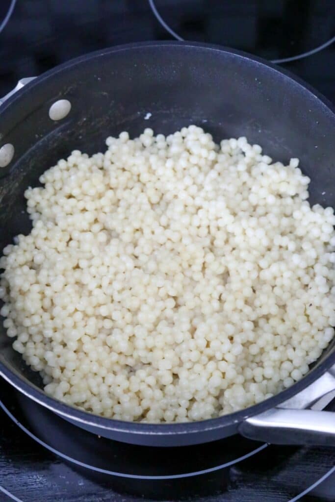 Cooked Israeli couscous