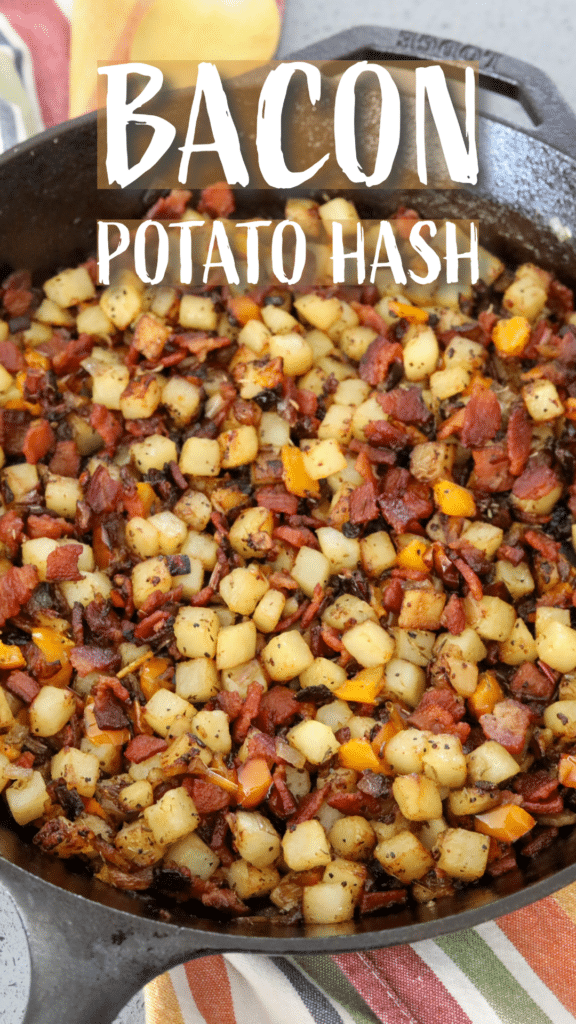 bacon potato hash pinterest pin