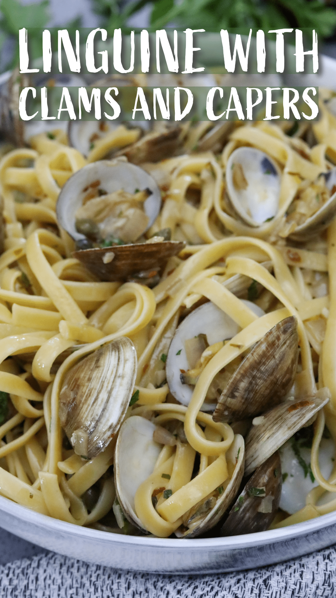 Linguine with clams Pinterest pin